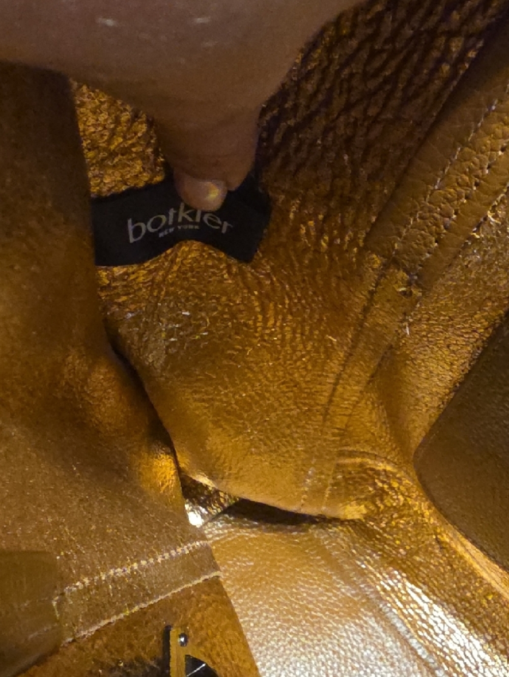 Botkier Tan Leather Tote with Black Zipper - Picture 9 of 12